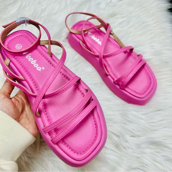 Pink platform sandal - Picture 6 of 7